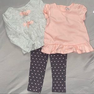 Baby/Toddler Girl’s Swing Cardigan, Top, & Jegging Set